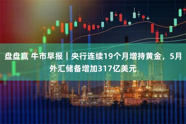 盘盘赢 牛市早报｜央行连续19个月增持黄金，5月外汇储备增加317亿美元